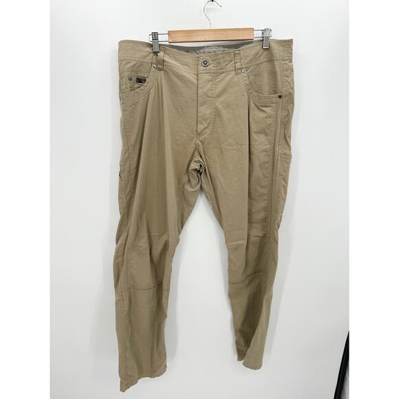 Kuhl Khaki Pants Mens 38x32 Outdoors Hiking Lightweight Cotton Nylon Work - Picture 1 of 8
